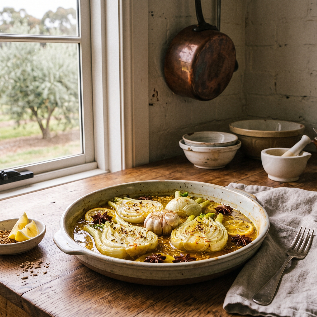 Olive Oil Braised Fennel