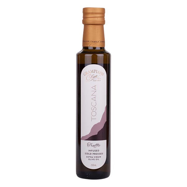 250ml bottle of truffle infused Australian cold pressed extra virgin olive oil