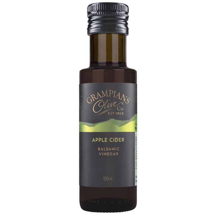 Front of Grampians Olive Co Australian Made Apple Cider Balsamic Vinegar 100ml bottle.