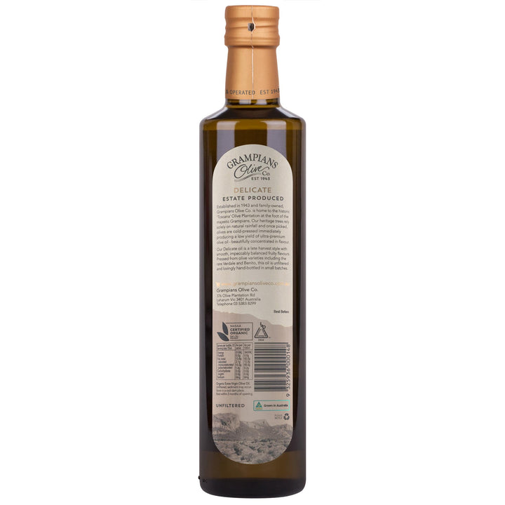 2025 Delicate Organic Extra Virgin Olive Oil (Late Harvest)