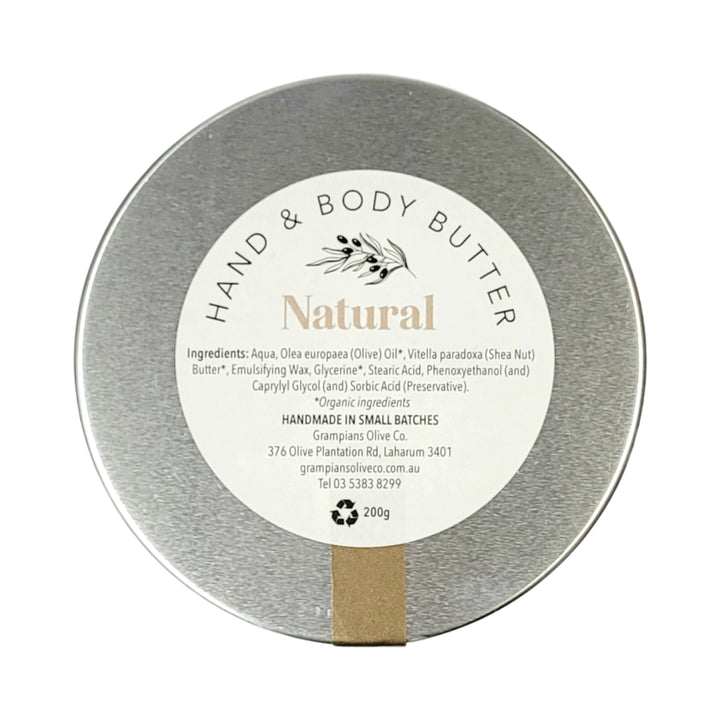 Organic hand and body butter - ingredients